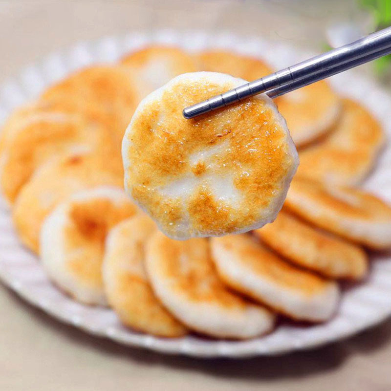 潮汕特产手工墨鱼饼墨鱼丸墨鱼滑鱼饼海鲜饼鱼糕香煎油炸半成品