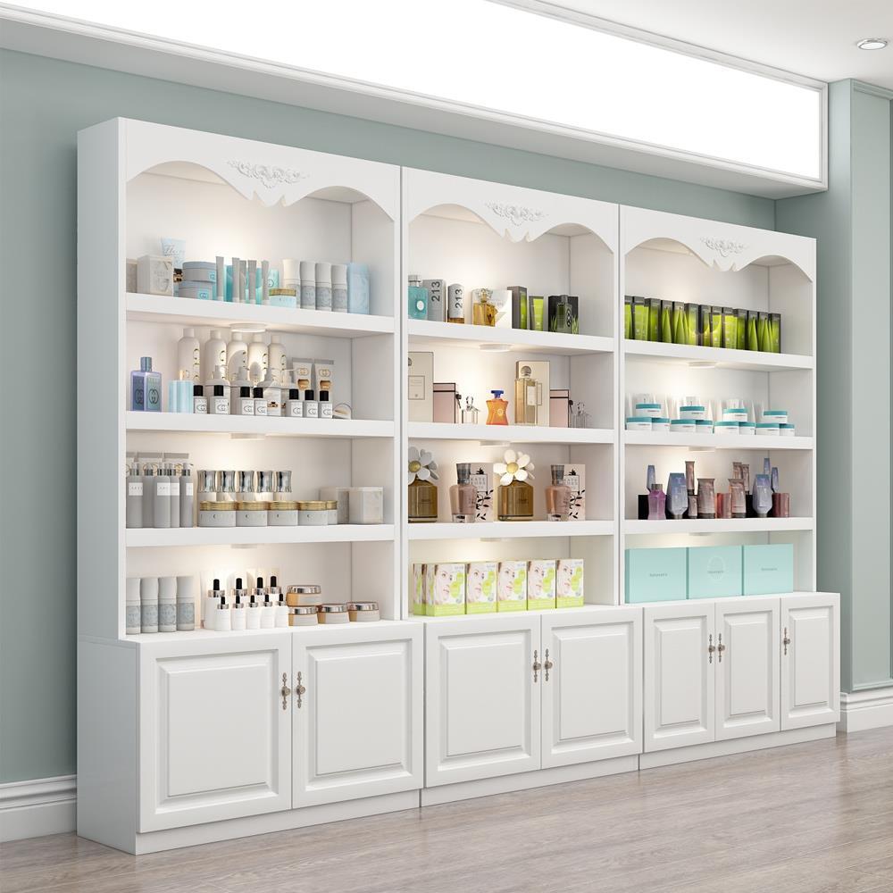 化妆品展示柜美容院美甲店展柜欧式自由组合货柜产品展示柜陈列