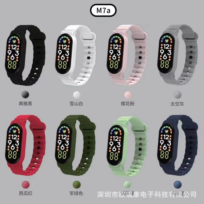 New LED Electronic Watch Bracelet M7a Student Sports Ins Wind Factory Source in Stock Direct Selling