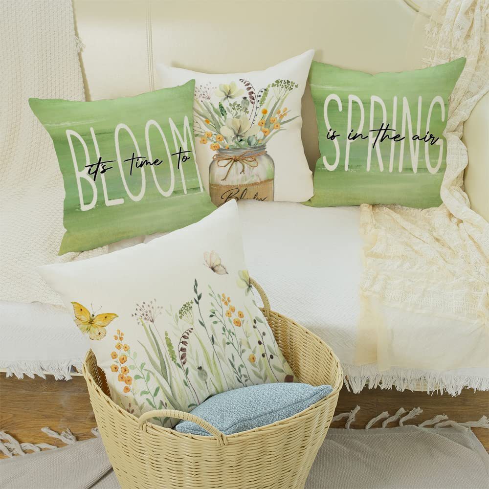 Spring Plant Flower Home Ins Style Dress up Sofa Waist Rest Floor Bay Window Linen Pillow Nap Pillow