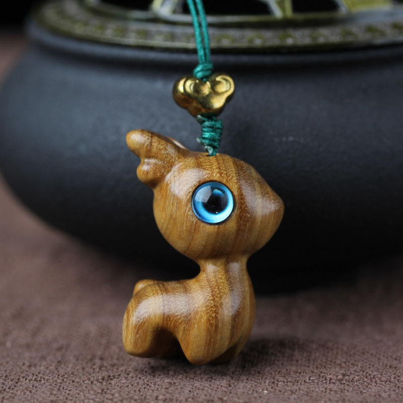 绿檀小鹿卡通食梦鹿可爱小摆件手机包包挂件饰品抖音直播小礼品