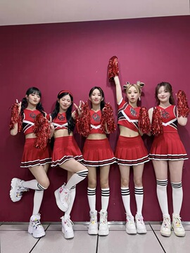 韩国gidle女团打歌服运动会拉拉队服学生表演服舞蹈演出服套装女