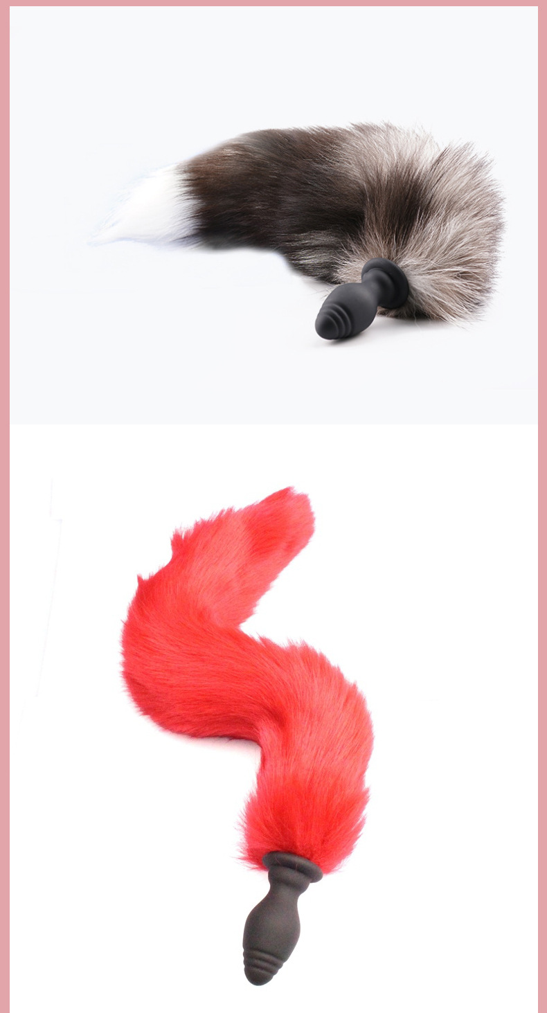 工厂供货仿狐狸尾巴硅胶肛塞女成人用品后庭g点刺激情趣用品代发