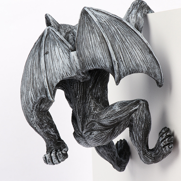 树脂石像鬼怪兽雕像,不说小和尚,半身无脸人摆件橱窗工艺品装饰