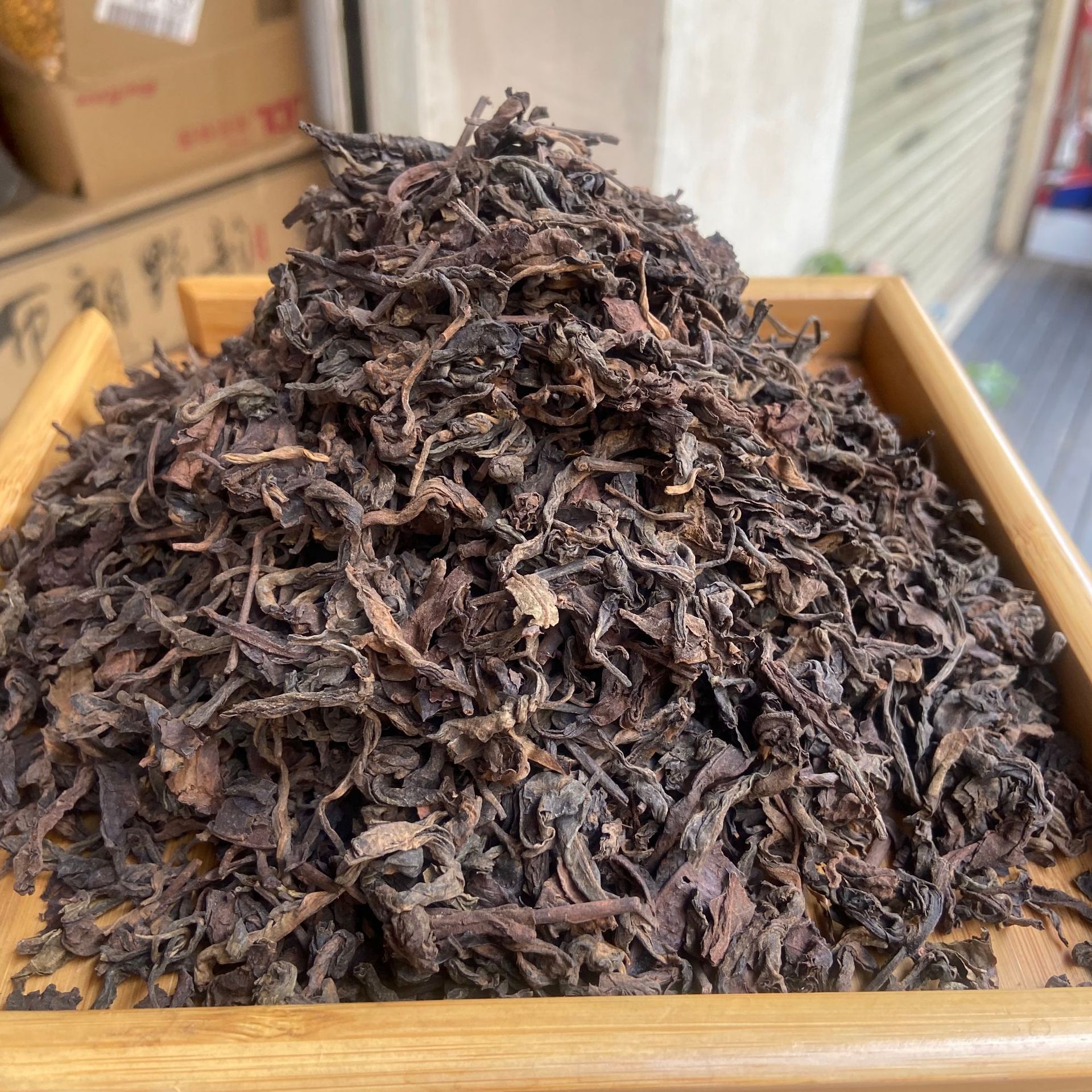 樟香古树熟茶 云南普洱茶熟茶 散茶2004年 袋装500g普洱金芽批发