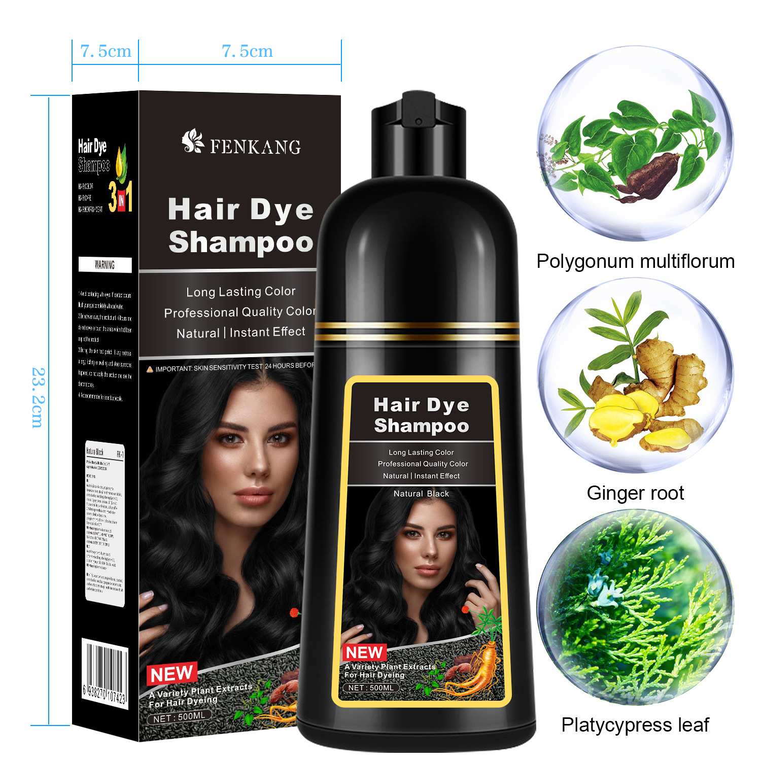 Cross-Border Foreign Trade Black Plants in English Hair Dye Covering Gray Hair Black Bubble Washing Hair Color Cream Factory Wholesale