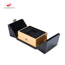 森鼎工艺天然木材钢琴烤漆包装礼盒 可翻盖包装盒首饰收纳盒工厂