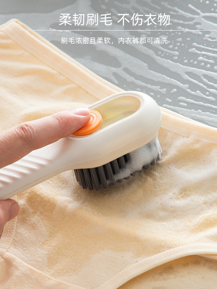 Brush Laundry Brush Multifunctional Liquid Shoe Brush Household Shoe Brush Shoe Tool Press Type Cleaning Brush Soft Fur