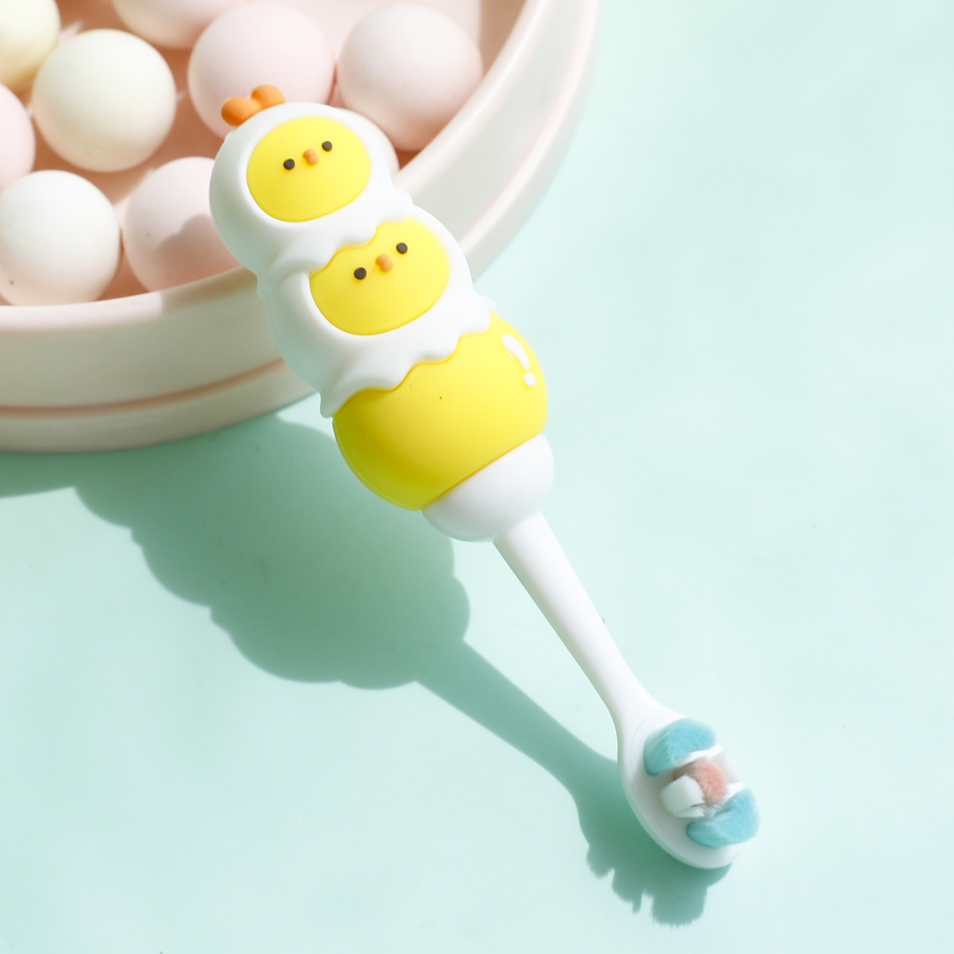 Japanese-Style Universal Animal Portable Soft-Bristle Toothbrush Children's Cartoon Universal Hair Toothbrush Silicone Non-Slip Handle Toothbrush