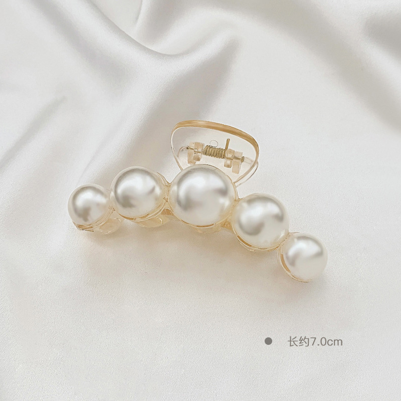 New Elegant Pearl Hair Clip Back Head Large and Small Hair Clip Korean Temperament Hairpin Hair Clip Hair Accessories Headdress