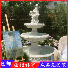 婚庆喷泉公园摄影影视欧式大号喷泉水景庭院雕塑摆件道具许愿池