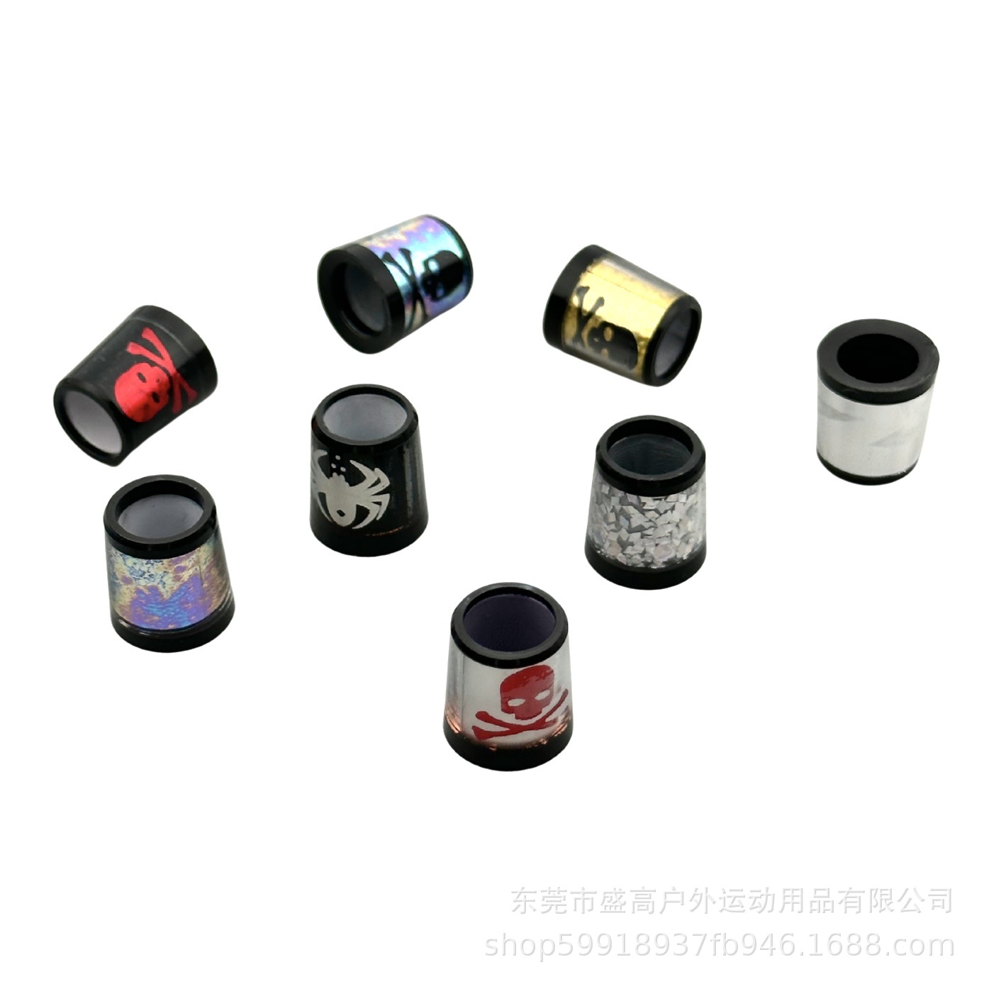 高尔夫球杆身个性高端彩色骷髅胶套铁杆沙杆胶环圈胶套圈安装配件