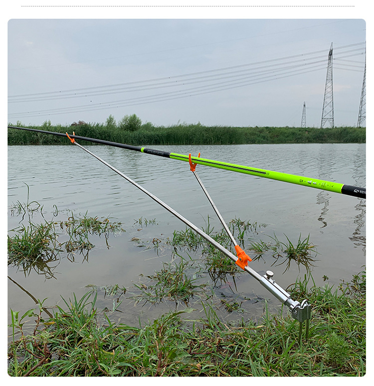 垂钓渔具用品 不锈钢炮台鱼竿支架钓椅两用钓鱼支架鱼杆支架