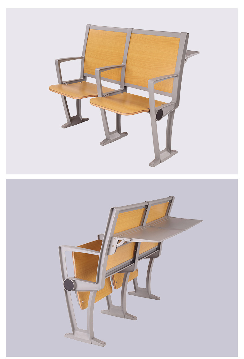 大学教室课桌椅连排椅 学校阶梯教室排椅学生联排椅公共座椅