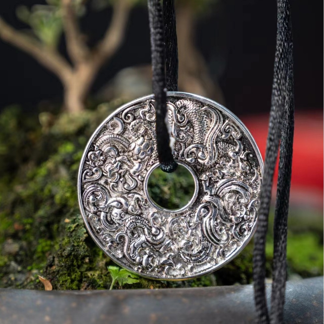 四神兽复古李火旺做旧吊坠平安扣项链中国风护身符饰品汽车挂件道