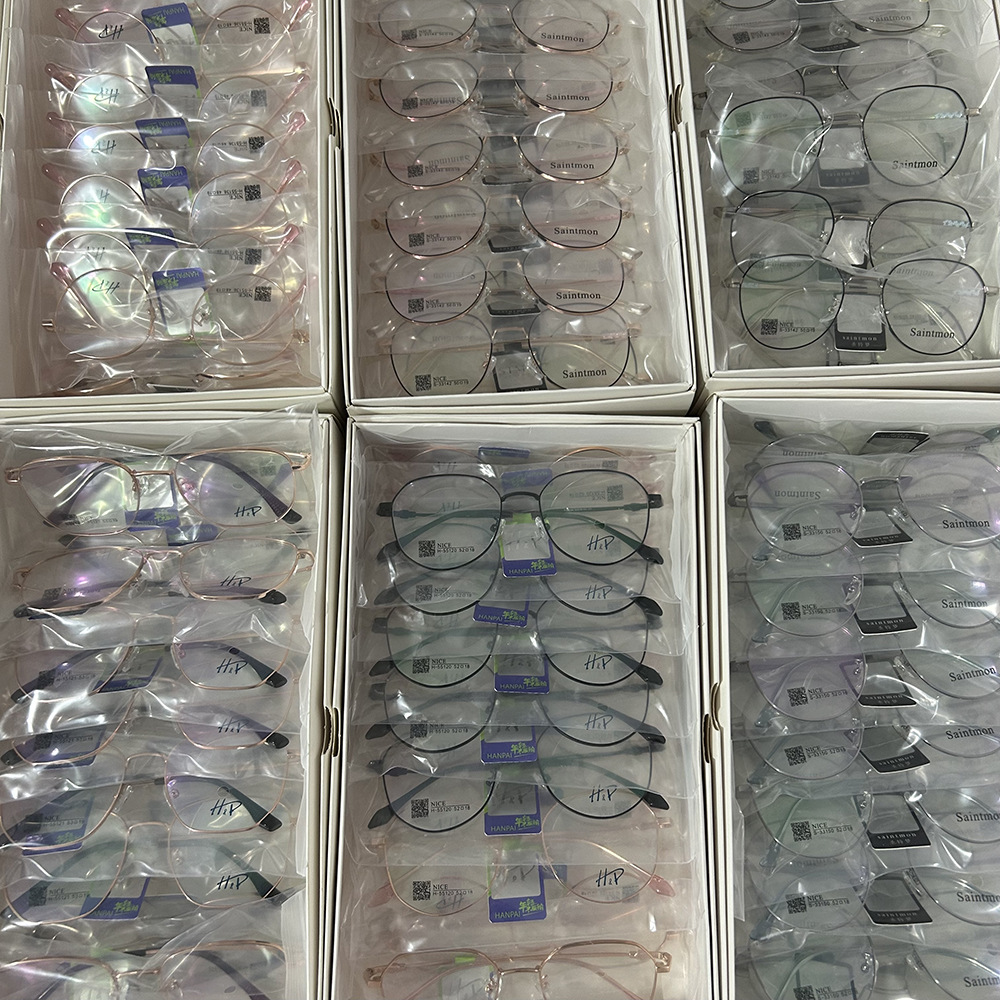 新款超轻纯钛圣特梦韩派品牌复古工艺脚近视眼镜框ip电镀学生眼镜