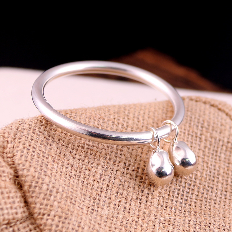 925银手镯女日韩版光圈吊水滴形时尚手环休闲气质简约款-阿里巴巴