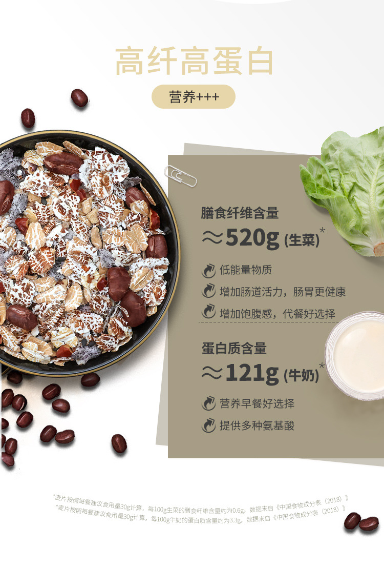 好麦多五黑三红无糖营养燕麦片奇亚籽全谷物麦片冲泡代餐早餐批发