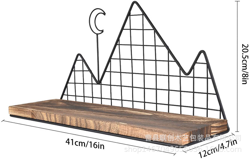 North American Wall Suspension Storage Rack Kindergarten Nursery Solid Wood Wall-Mounted Decoration Shelf Wooden Storage Rack