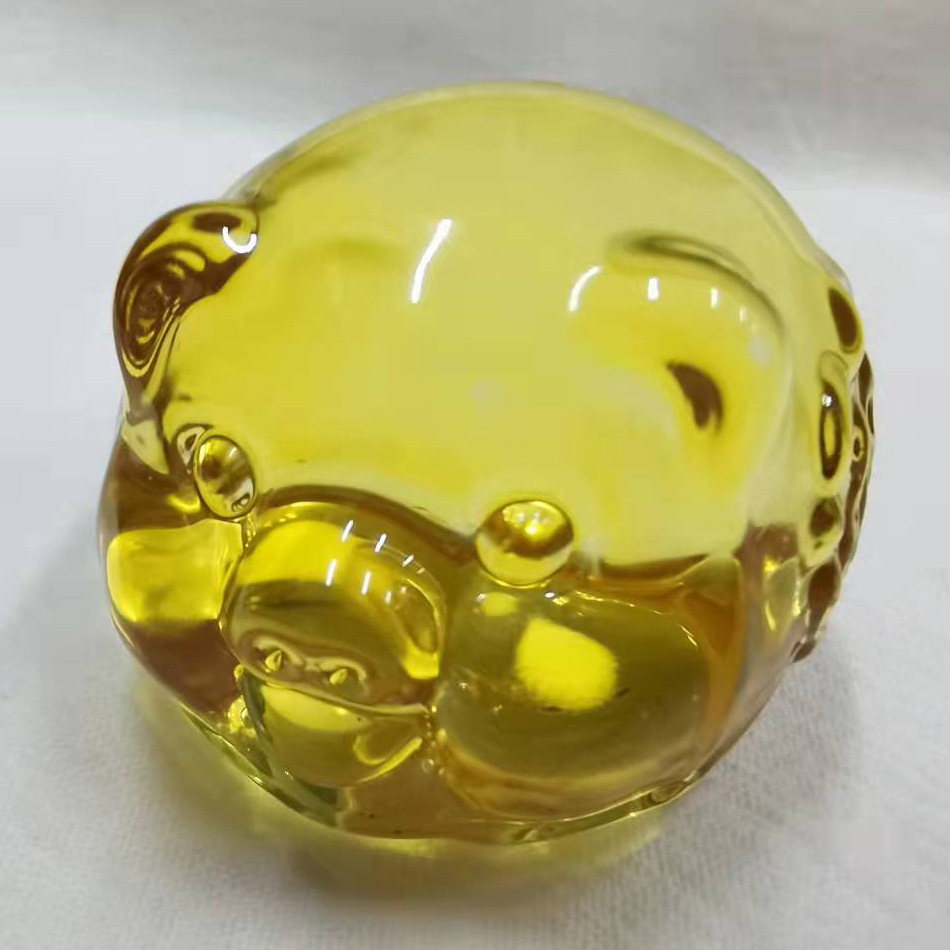 水晶猪摆件生肖猪工艺品商务礼品水晶动物吉祥摆件创意招财金猪