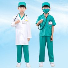 跨境儿童小医生服装护士服角色扮演手术服职业装扮男女款防护套装