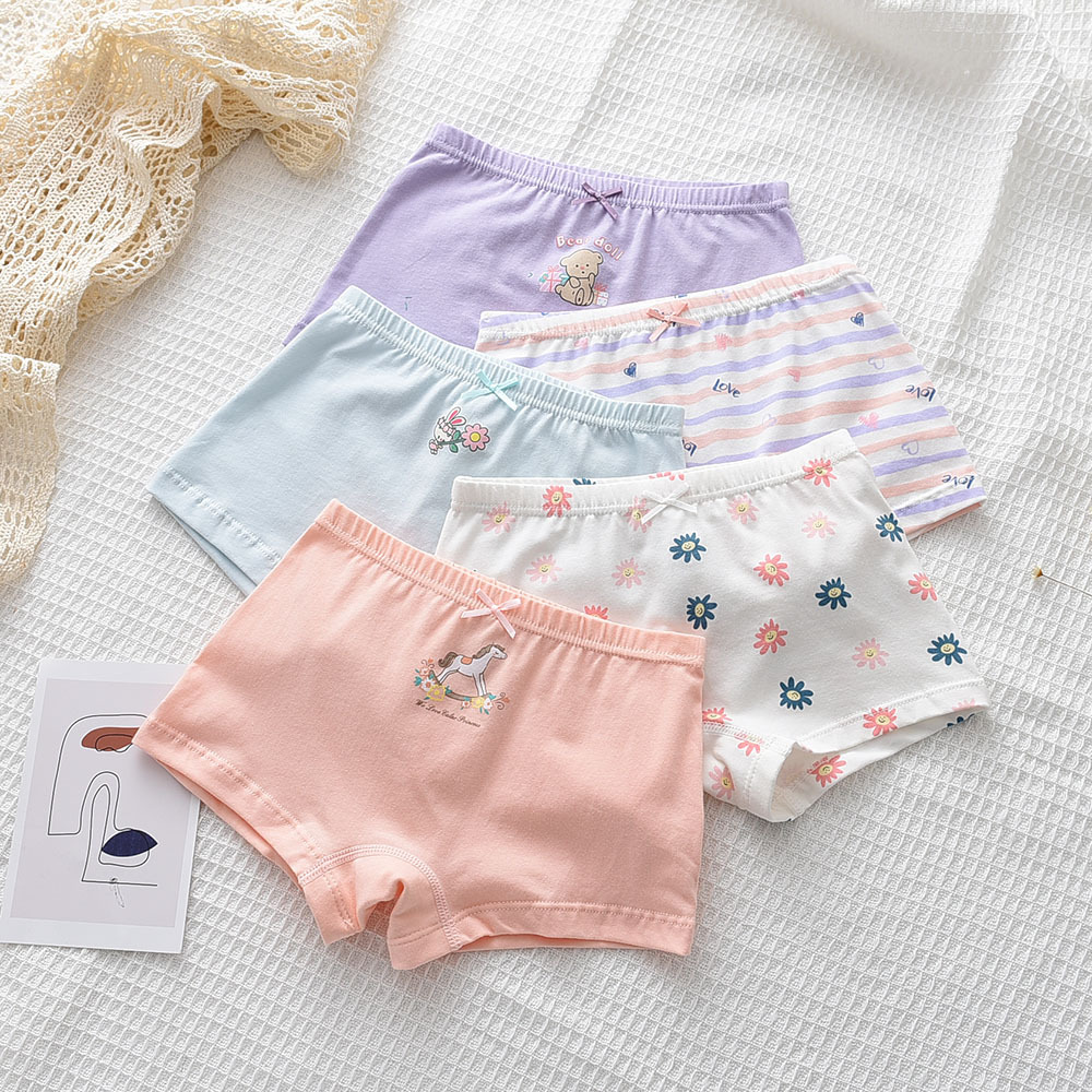 可乐梨g666儿童内裤棉女童内裤平角裤卡通宝宝裤衩小短裤幼儿裤头