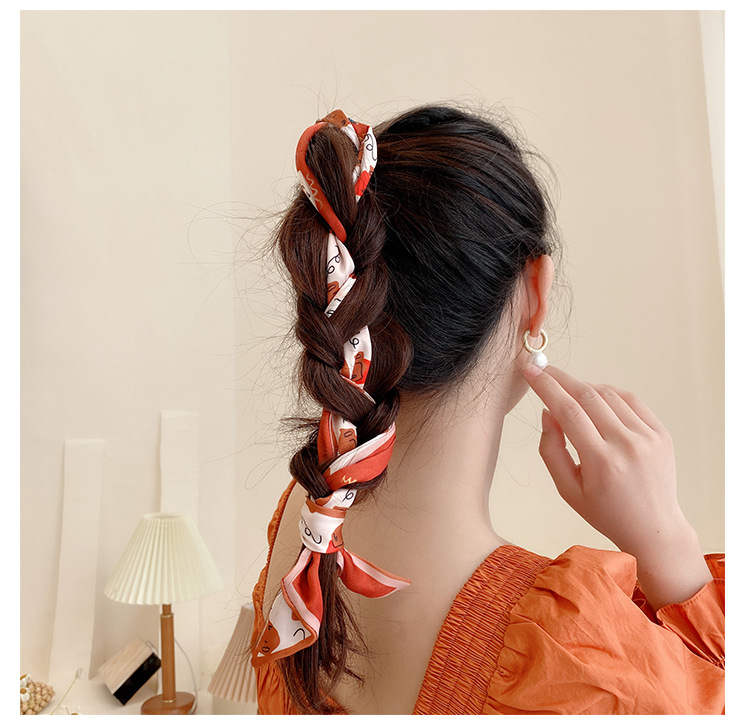 扎头发的丝巾发带小众复古韩版编发绑带丝带头饰绑发春夏发箍仙气