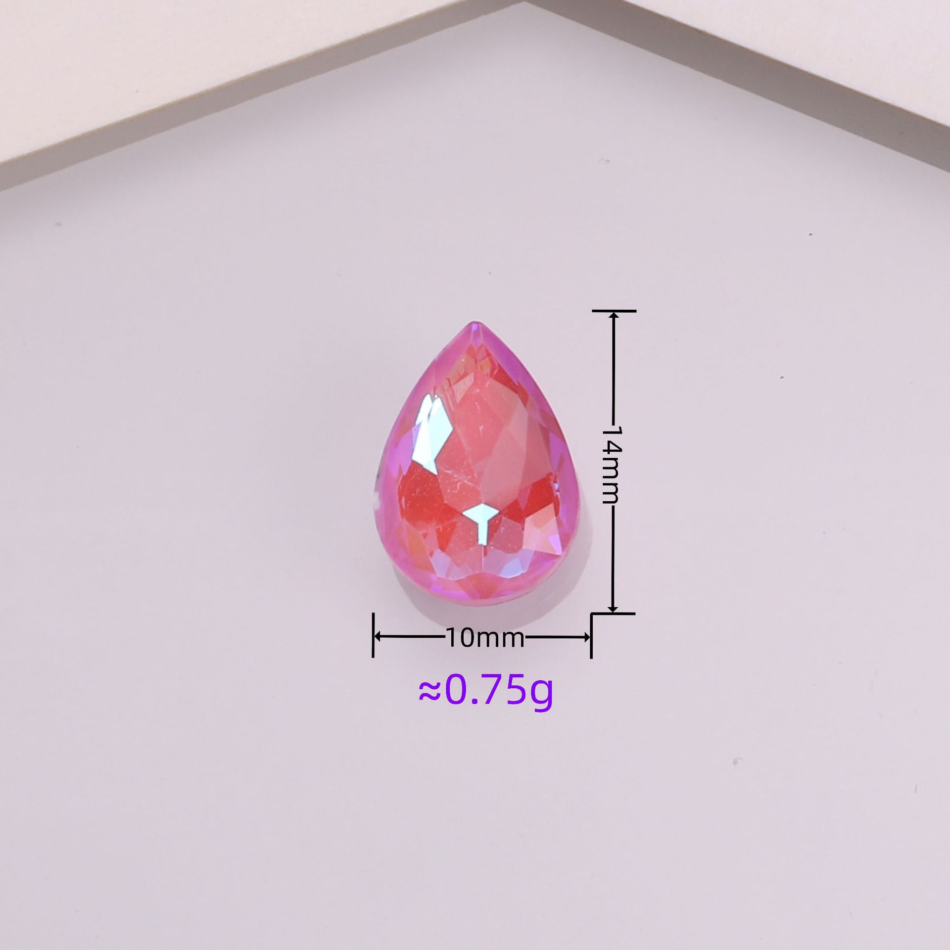 Foreign Trade 10x14 Drop-Shaped Mocha Plated Bottom Diamond K9 Bright Crystal Gem Diy Diamond Nail Beauty Rhinestone Ornaments Accessories