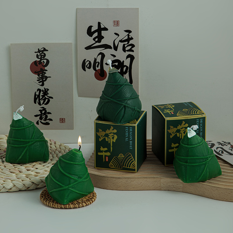 Dragon Boat Festival Zongzi Aromatherapy Candle Hand Gift Ins Creative Home Decoration Set Shooting Props Dragon Boat Festival Day Gift