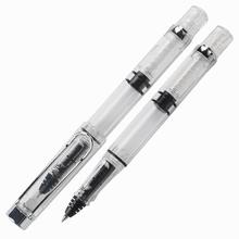 High Quality Piston Fountain Pen Type Gel Pen Transparent跨
