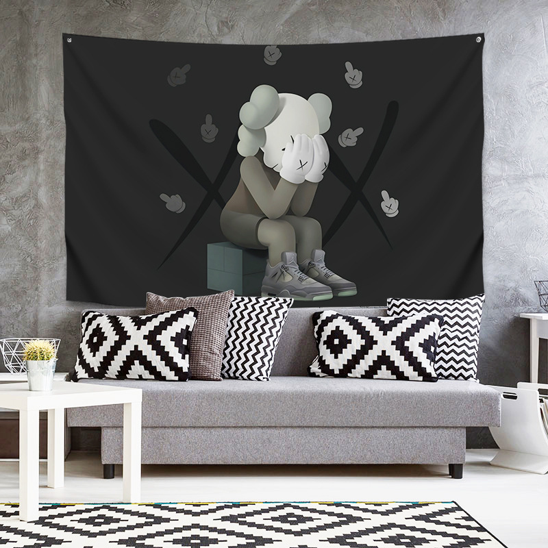 宿舍ins墙壁挂布网红背景布卧室墙布床头装饰背景墙挂画布艺挂毯