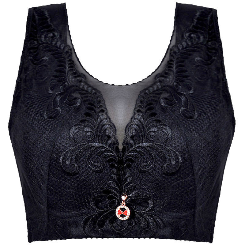 大号内衣女胸罩大胸显小胸性感聚拢胖女无钢圈大码薄款文胸奶罩de