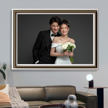 W3Tk婚纱照相框挂墙放大定 制全家福打印玄关卧室床头结婚照片加