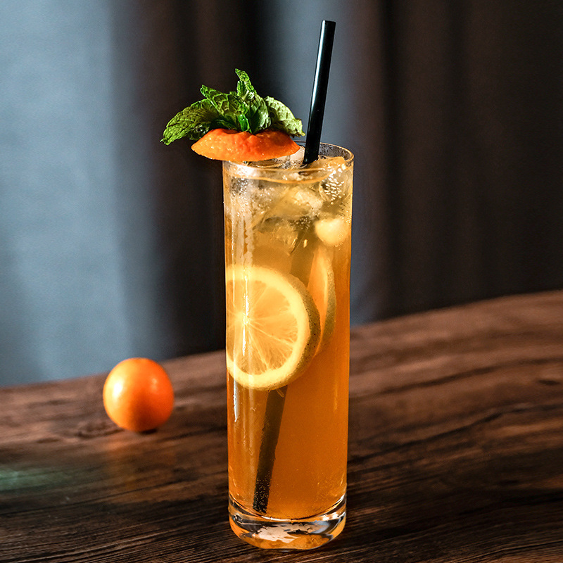柯林杯直升杯 长岛冰茶杯玻璃直身调酒杯金汤力鸡尾酒莫吉托杯子