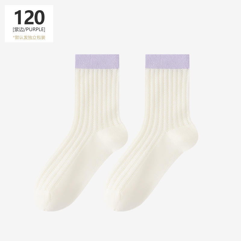 Women's Summer Thin Ins Mesh Tube Socks Breathable Boneless Zhuji Cotton Socks Wholesale Boutique