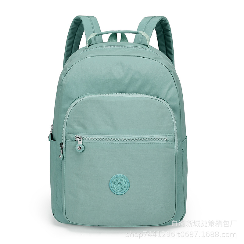 New Nylon Cloth Simple Backpack Unisex Leisure Student Bag Large-Capacity Backpack