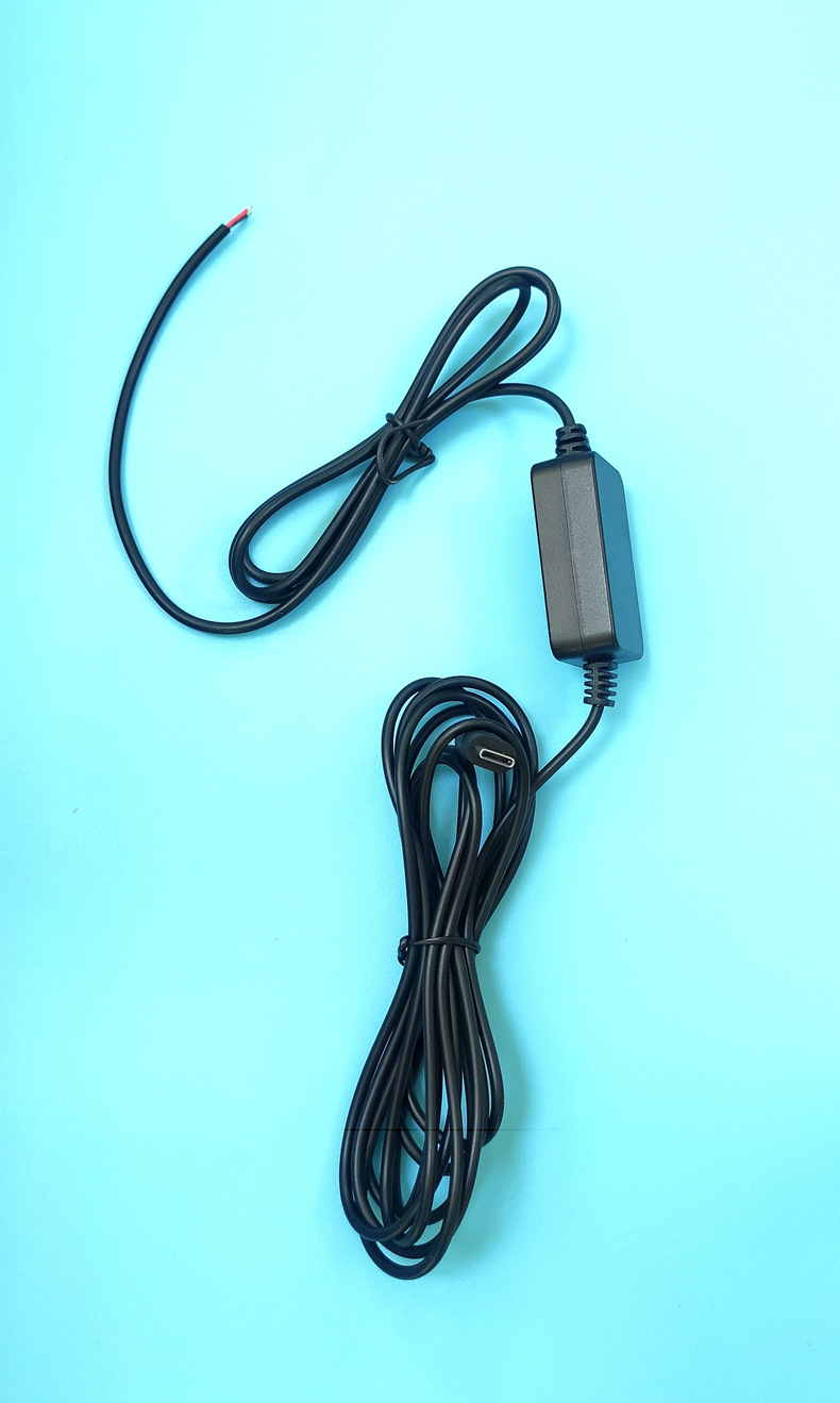 行车记录仪降压线 typec接口 12 24v转5v2a线长3米带低压保护批发