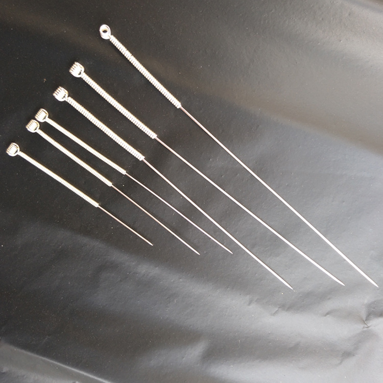 纯银针灸针中医银针约999足银 银质针针身针柄全银