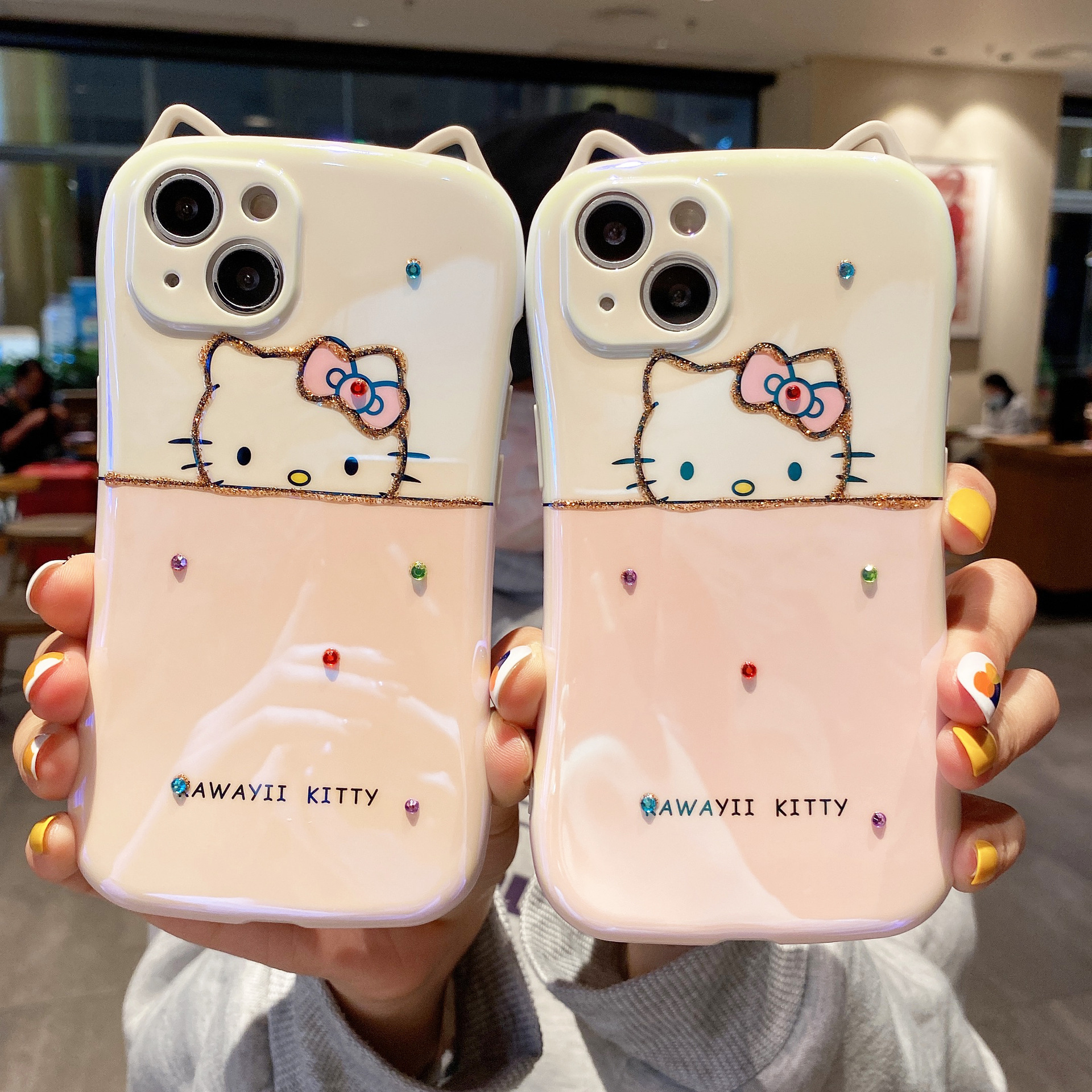 猫耳滴胶手机壳iphone13可爱12适用mate30/p40软p50pro全包女闺蜜