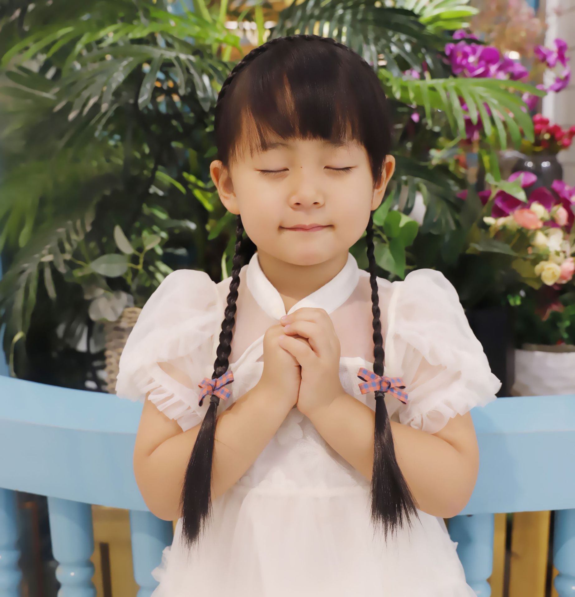 儿童假发辫子马尾 女孩辫子发箍假发马尾 发箍化纤双辫马尾发批发