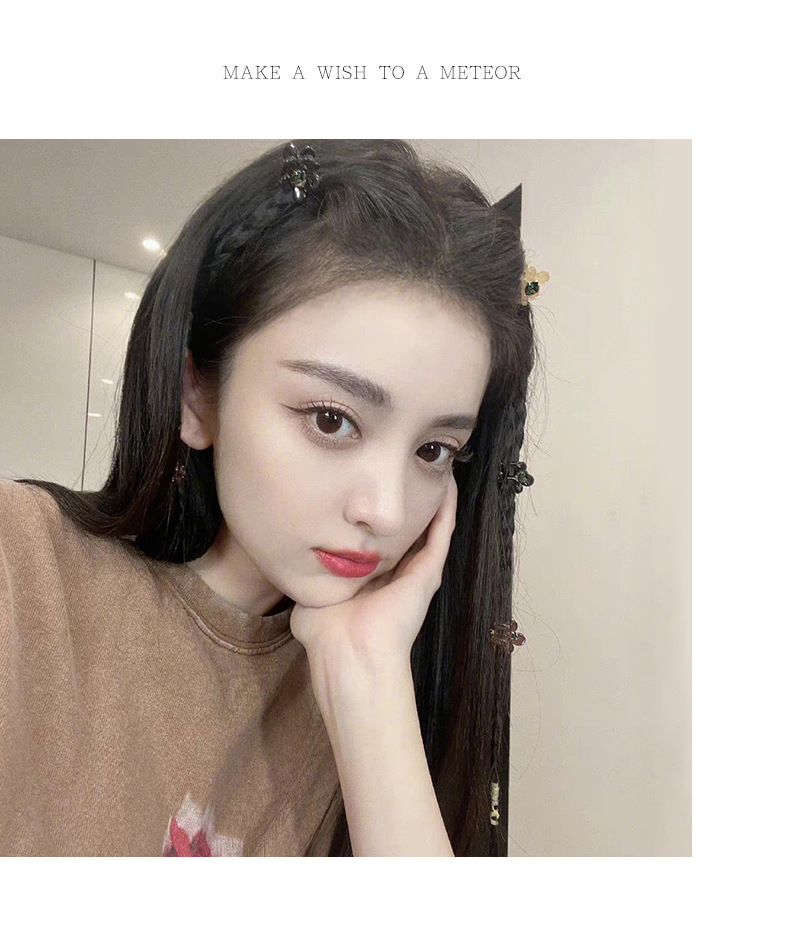 古力娜扎同款花朵发夹迷你小号抓夹刘海夹子网红可爱侧边头饰少女