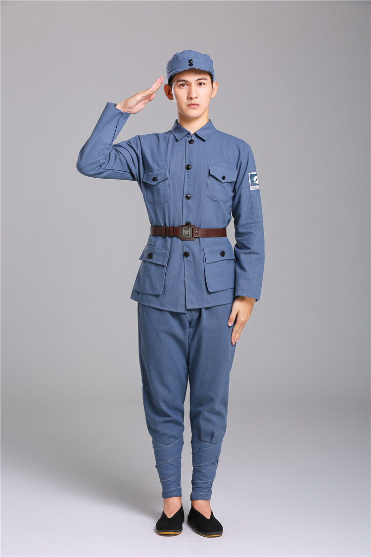红军装成人红军演出服男女八路军抗战服装红卫兵儿童小红军表演服