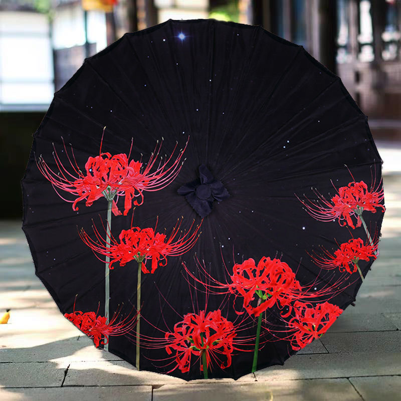 纸伞彼岸花古风油纸伞汉服花伞古装女cos拍照摄影装饰走秀舞蹈伞