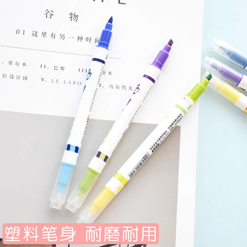 Timeout H725 Color Changeable Fluorescent Marker Journal Pen One Multi-Color Trending Creative Yellow Light Color Series Marking Pen