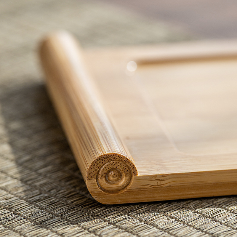 Rectangular Bamboo Tray Creative Simple Home Tea Tray Wooden Bread Barbecue Plate Hotel Restaurant Dim Sum Plate