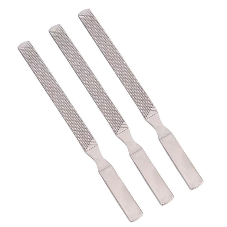 高档指甲锉刀双面指甲锉打磨不锈钢磨指甲砂条修指甲美甲工具套装