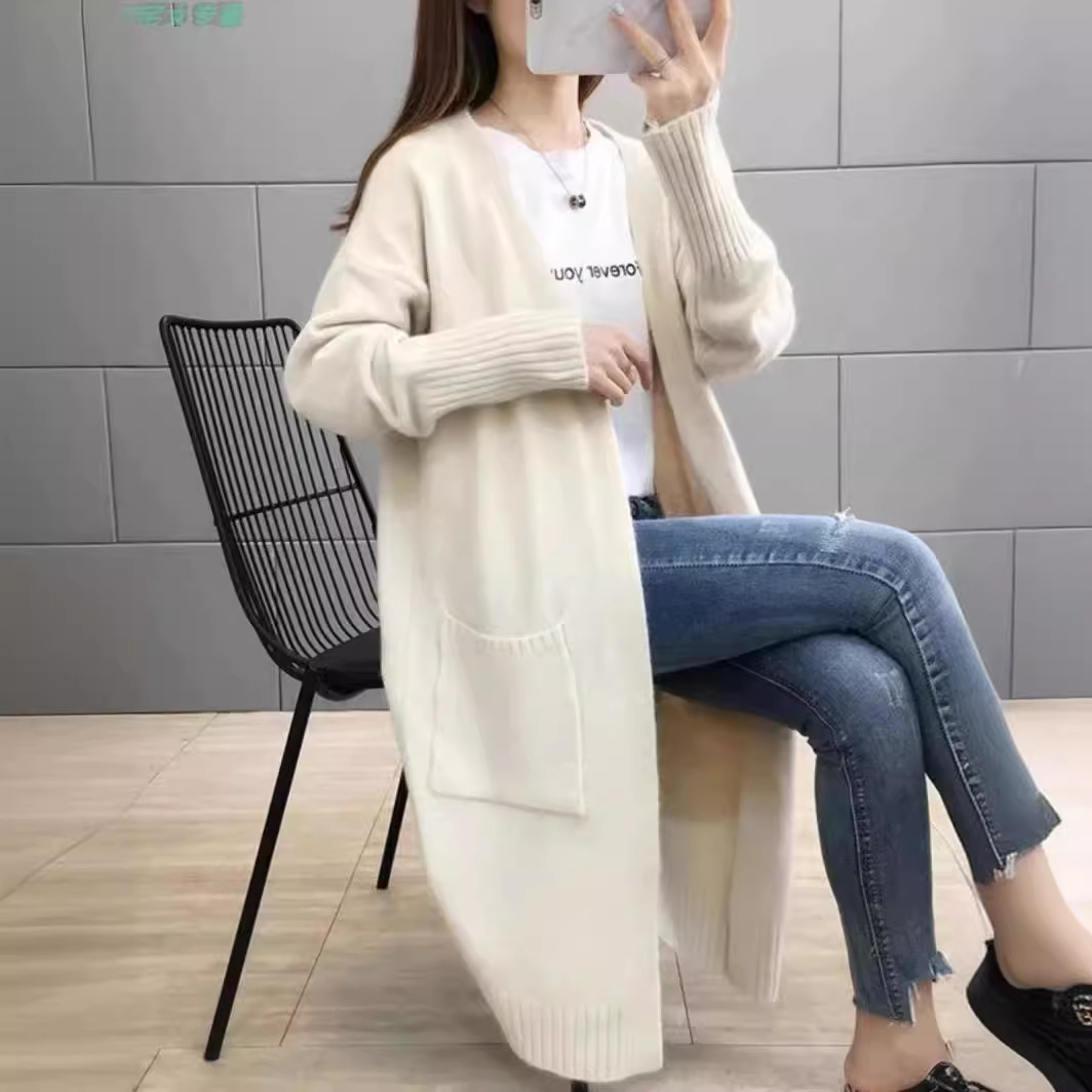 毛衣外套中长款女装秋季小个子穿搭洋气时尚百搭森系外穿针织开衫