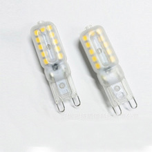 G9 LED 小插泡玉米灯 2835贴片22珠 透明罩可调光 220V横插灯灯珠