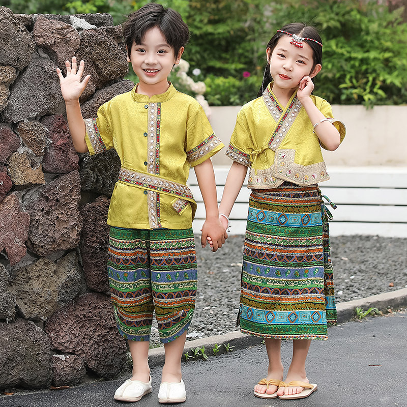 幼儿傣族服装图图片