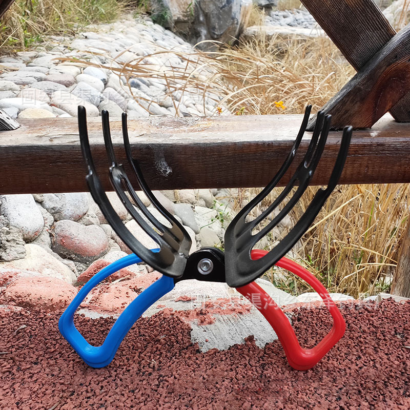 控鱼钳子抓鱼夹抓鱼器夹鱼夹子双齿三齿大小号